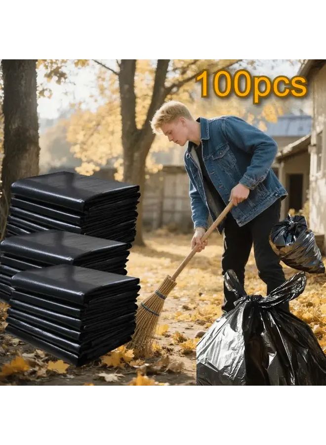 100pcs Heavy Duty Trash Bags 27 56x35 43 Inch Extra Strong Tear Resistant For Commercial Home Yard Kitchen - Image 1